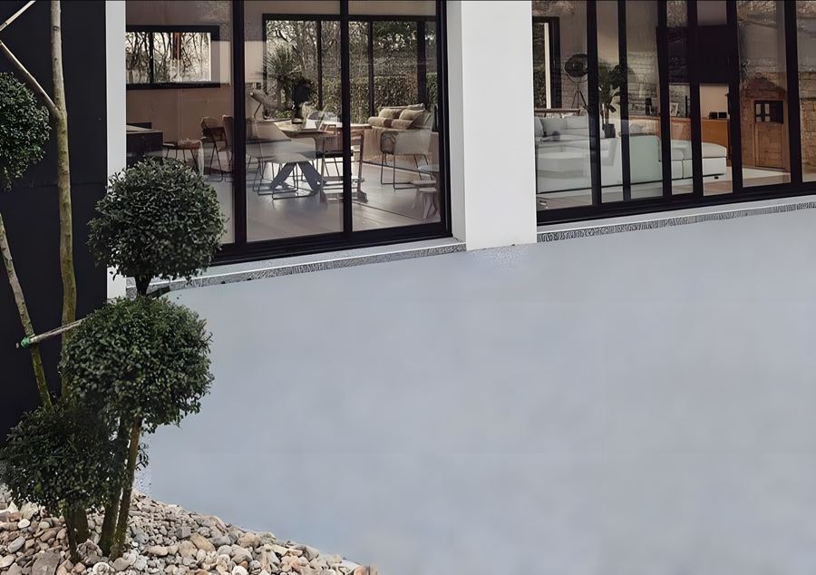 Villa girişi stone carpet uygulaması